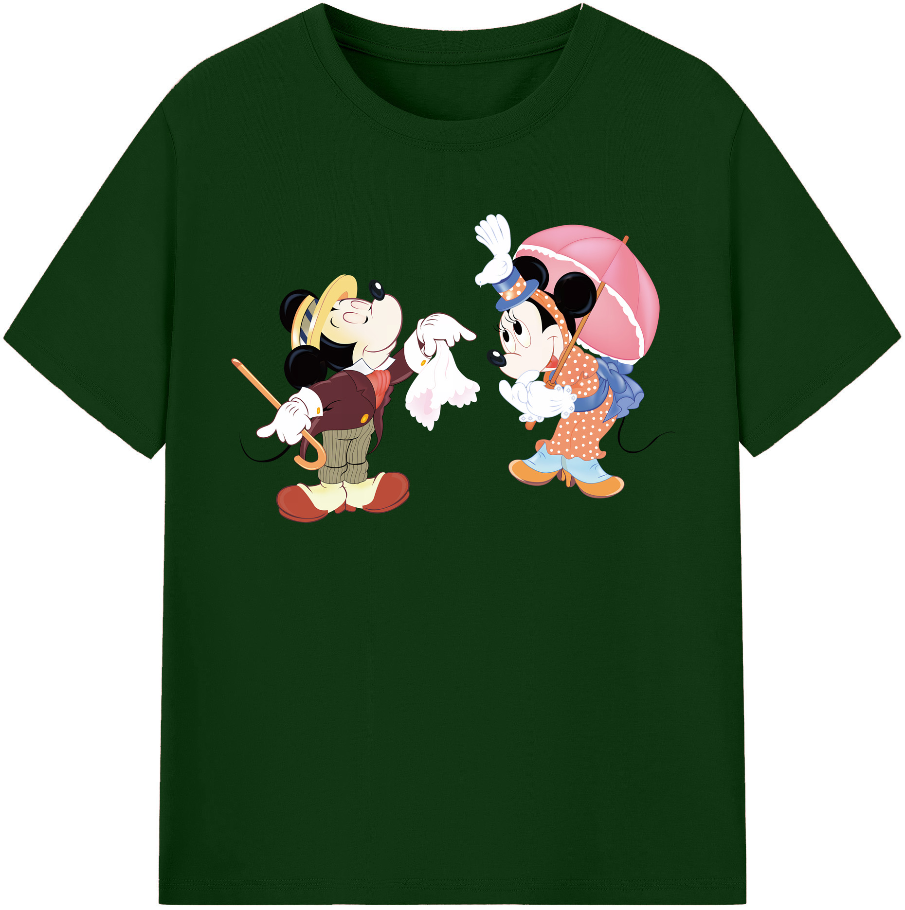 （画像用） ミッキーマウス Mickey Mouse 綿100％半袖Tシャツ（フロントプリント）